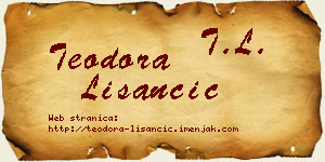 Teodora Lišančić vizit kartica